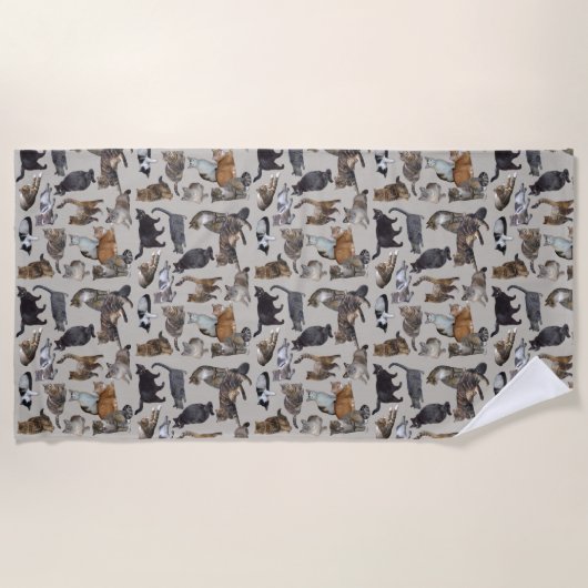 Katten 😺 strandlaken (Voorkant)