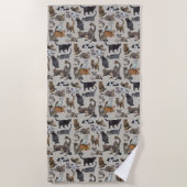 Katten 😺 strandlaken (Voorkant)