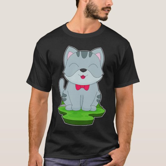 Katten strikdas t-shirt (Voorkant)
