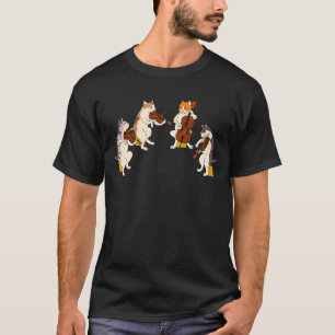 Katten String Quartet Violin Viola Cello Musician T-shirt