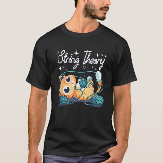 Katten String Theorie Breien T-shirt (Voorkant)
