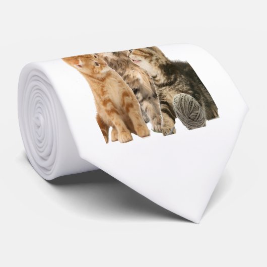 Katten Stropdas (Opgerold)