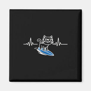 Katten surfen Grappige surfer Surfplank Surfen Magneet