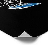 Katten surfen Grappige surfer Surfplank Surfen Poster (Hoek)