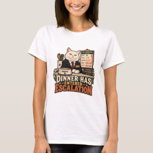 Katten T-shirt - Het Diner Is In Escalatie