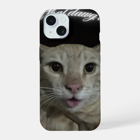 Katten T-shirt iPhone 15 Case (Achterkant)