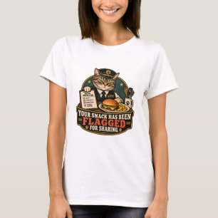 Katten T-shirt - Je snack is gemarkeerd voor contr