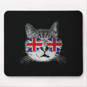 Katten T-shirt Union Jack Vlag Land Retro Engeland Muismat