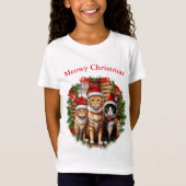 Katten T-shirts Kerst (Voorkant)