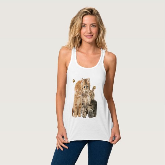 Katten Tanktop (Volledige Voorkant)