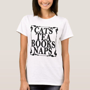 Katten Tea Books Naps ..png T-shirt