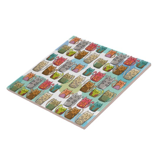 Katten! Tegeltje (Zijkant)