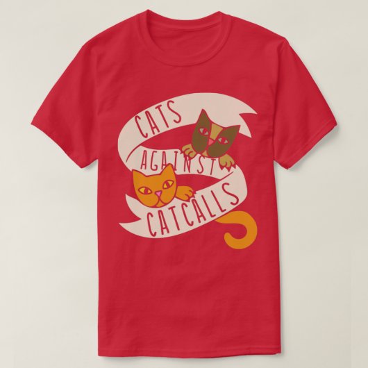 Katten tegen catcalls3 t-shirt (Design voorkant)