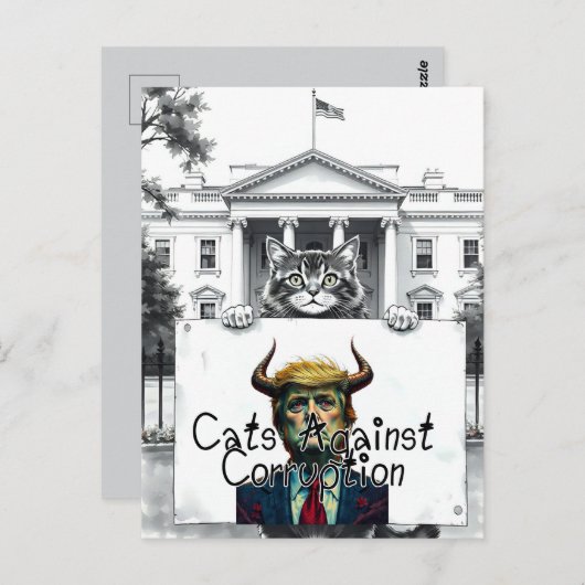 Katten tegen corruptie briefkaart (Voorkant / Achterkant)