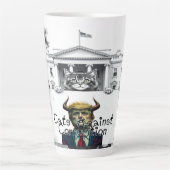 Katten tegen corruptie latte mok (Voorkant)