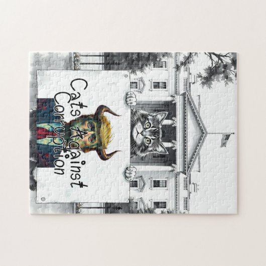 Katten tegen corruptie legpuzzel (Horizontaal)