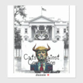 Katten tegen corruptie sticker (Vel)