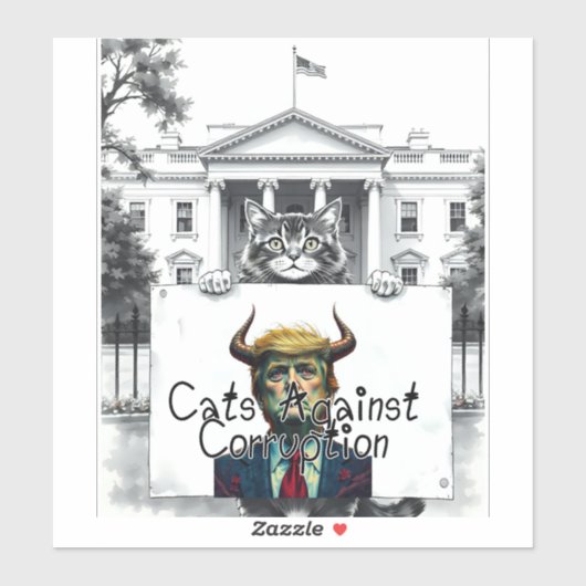 Katten tegen corruptie sticker (Vel)