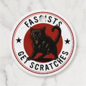 Katten tegen fascisten bedankjes labels (Achterkant)