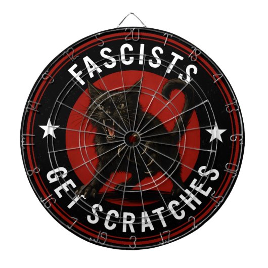 Katten Tegen Fascisten Dartbord (Voorkant)