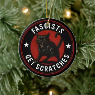 Katten Tegen Fascisten Keramisch Ornament