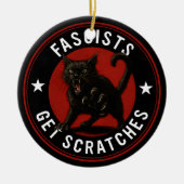 Katten Tegen Fascisten Keramisch Ornament (Voorkant)