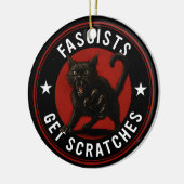 Katten Tegen Fascisten Keramisch Ornament (Links)