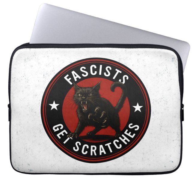Katten Tegen Fascisten Laptop Sleeve (Voorkant)