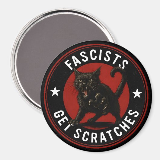 Katten Tegen Fascisten Magneet (Voorkant / Achterkant)
