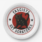 Katten tegen fascisten papieren bordje (Voorkant)