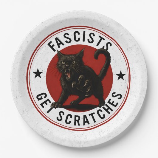 Katten tegen fascisten papieren bordje (Voorkant)