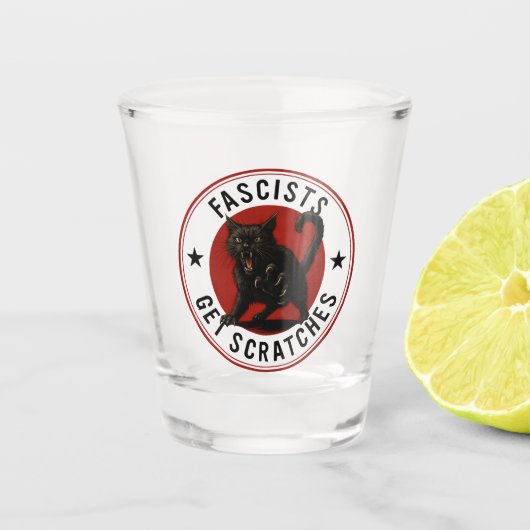 Katten Tegen Fascisten Shot Glas (Voorkant)