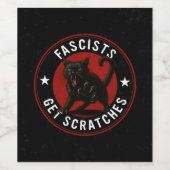 Katten Tegen Fascisten Wijn Etiket (Enkel label)