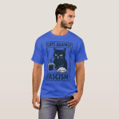Katten tegen het fascisme t-shirt (Voorkant volledig)