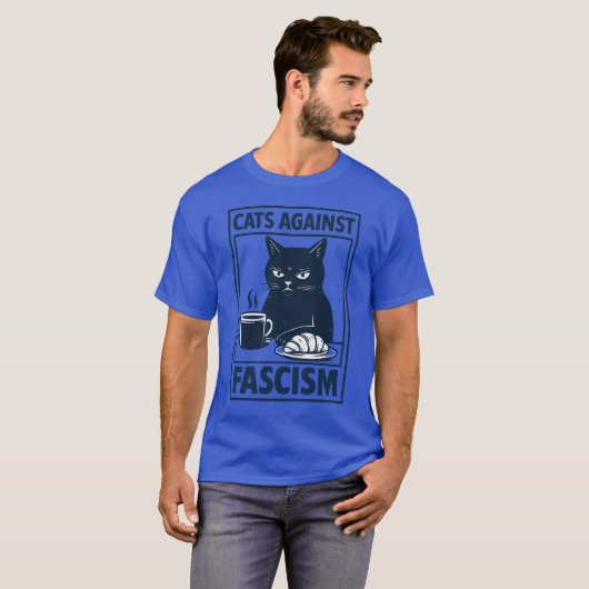 Katten tegen het fascisme t-shirt (Voorkant volledig)