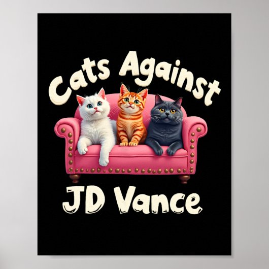 Katten tegen JD. Vance Kinderloze Cat Lady Couch L Poster (Voorkant)