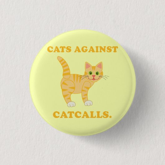 "Katten tegen katrollen" Ronde Button 3,2 Cm (Voorkant)