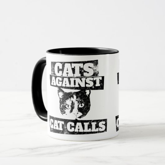 Katten tegen kattenoproepen mok (Voorkant links)