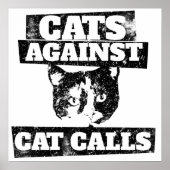 Katten tegen kattenoproepen poster (Voorkant)