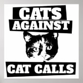 Katten tegen kattenoproepen poster (Voorkant)