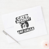Katten tegen kattenoproepen ronde sticker (Envelop)