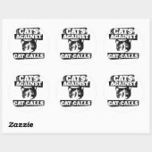 Katten tegen kattenoproepen ronde sticker (Vel)