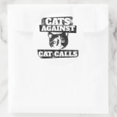 Katten tegen kattenoproepen ronde sticker (Tas)