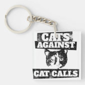Katten tegen kattenoproepen sleutelhanger (voorkant)
