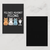 Katten tegen misdadigers Trump Harris Verkiezing K Notitiekaartje (Voorkant / Achterkant)