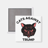 Katten tegen politiek protest van Trump Magneet (Voorkant / Achterkant)