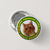 Katten tegen sneden ronde button 3,2 cm (Voorkant /achterkant)