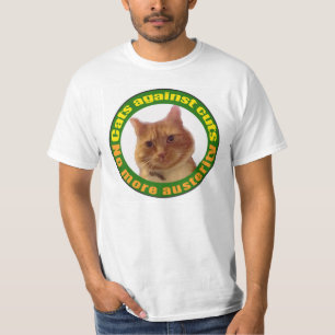Katten tegen sneden t-shirt