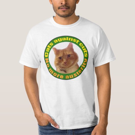 Katten tegen sneden t-shirt (Voorkant)