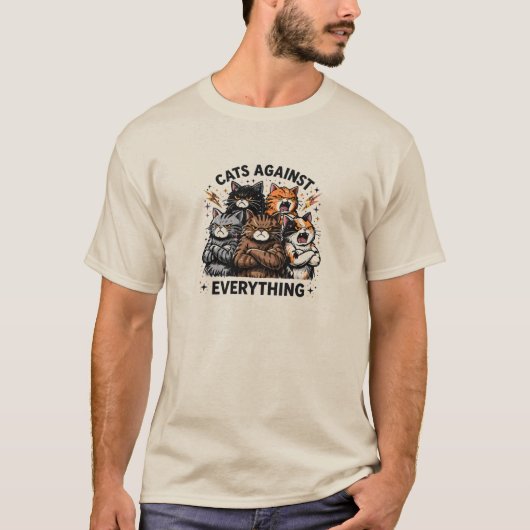 Katten Tegen T-shirt (Voorkant)